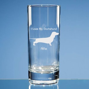 Dachshund Highball Glass Personalised Engraved Gift For Dog Lovers, Dachshund Gin Glass, Dachshund Gift, Dog Lover Gift, Dachshund Dog Gift