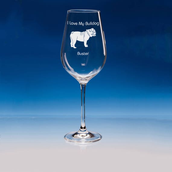 english bulldog wine glasses