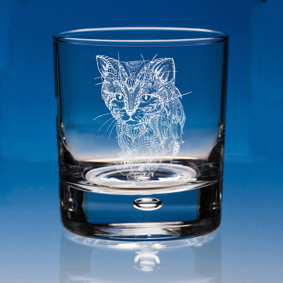Wegrijden affix Buurt Kat Whisky Glas Kat Cadeau Gepersonaliseerde Gegraveerde Gift - Etsy België