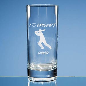 Cricket Geschenk, personalisierte Glas, Cricket-Liebhaber-Geschenk, Sport-Geschenk, Cricket, Vatertag Geschenk, Geschenk für ihn, Cricketspieler Kricket
