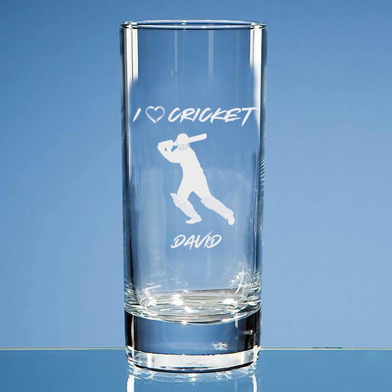 Cricket Gift Personalised Glass Cricket Lover Gift Sport Etsy