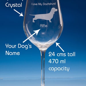 Dachshund Wine or Whiskey Glass Gift, Personalised Gift For Dachshund Lover, Christmas Gift for Dog Lover, Wiener Dog Gift, Dachshund Hound, image 4