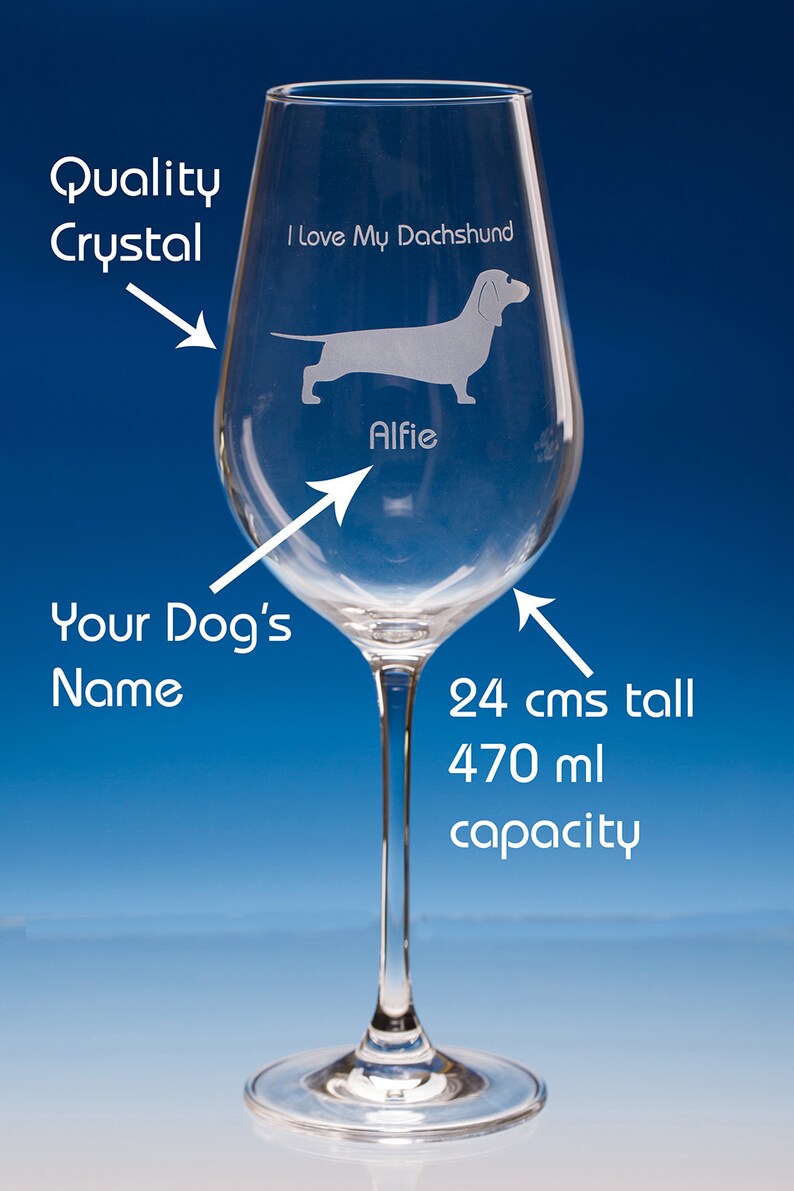 Dachshund Wine or Whiskey Glass Gift, Personalised Gift For Dachshund Lover, Christmas Gift for Dog Lover, Wiener Dog Gift, Dachshund Hound, image 4