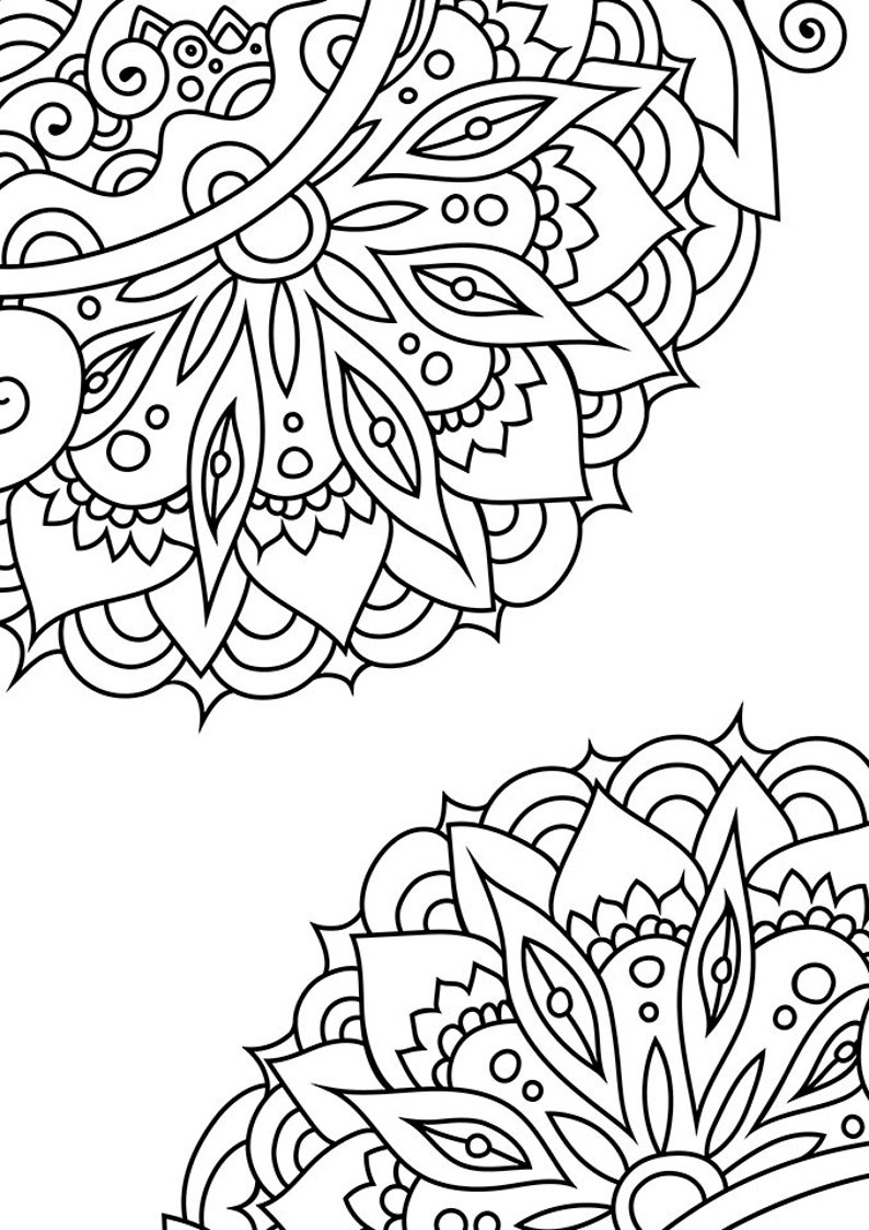 Download Doodle art coloring. Zen coloring page. Zen doodle coloring. | Etsy