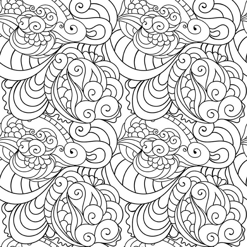 Black and White Oriental Patterns. Doodle Art. Doodle Etsy