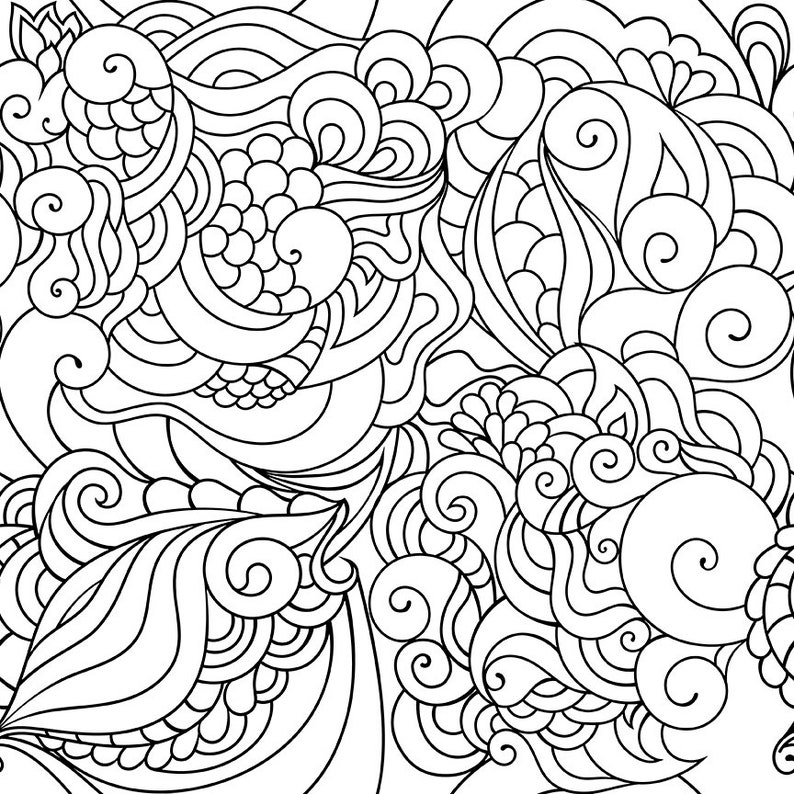 Black and White Oriental Patterns. Doodle Art. Doodle Etsy