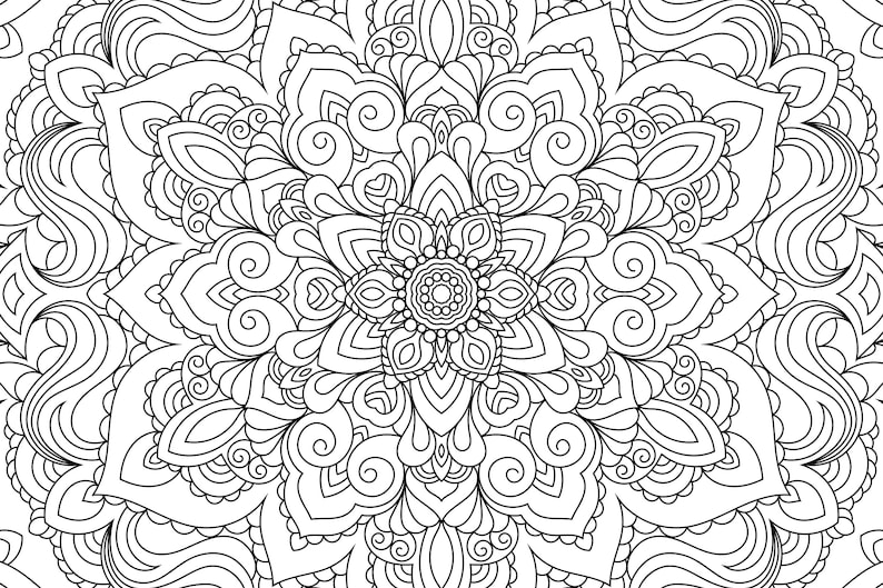 Zen Coloring Page. Zen Doodle Coloring. Doodle Art Coloring. Pattern ...