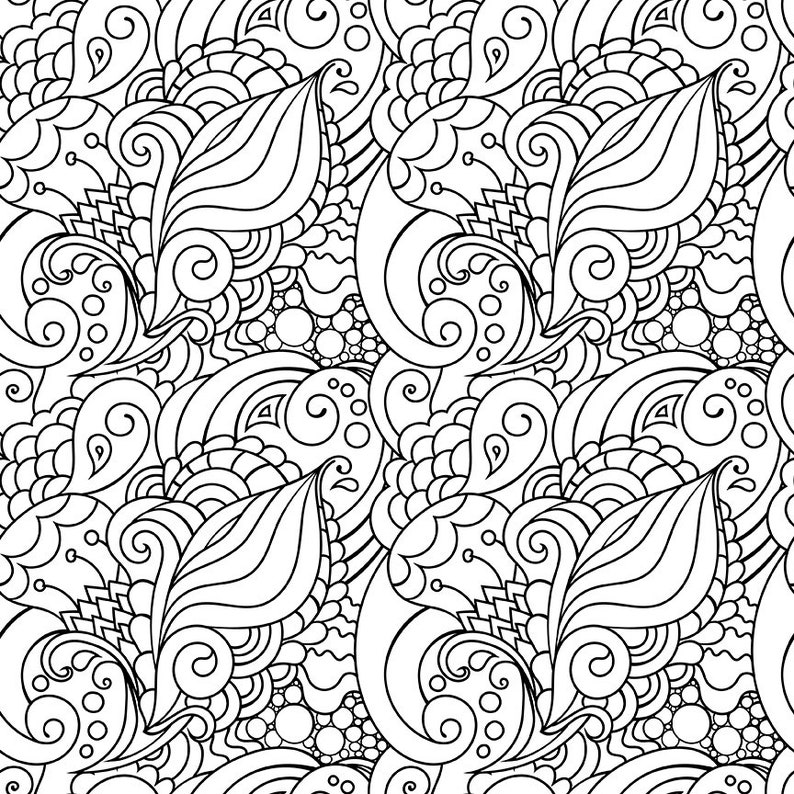 Black and White Oriental Patterns. Doodle Art. Doodle Etsy