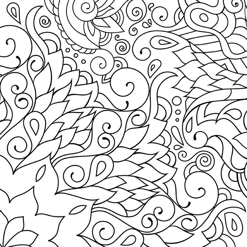 Black and White Oriental Patterns. Doodle Art. Doodle Etsy