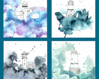 Lighthouse Thank You Notecard Set – Biely & Shoaf Co - View #2