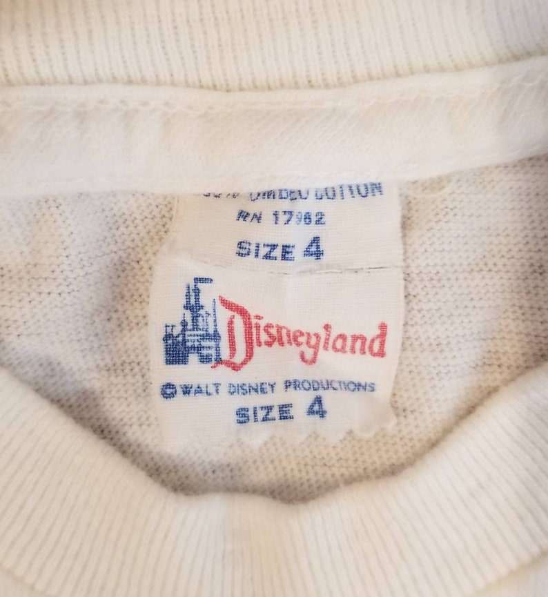Vintage Tinkerbell Disneyland Child Tshirt Size 4 Walt Disney Productions