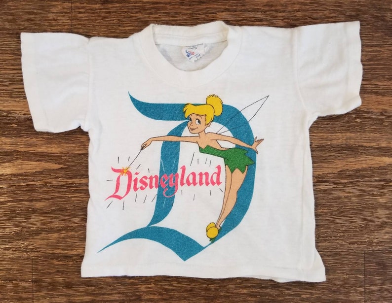 Vintage Tinkerbell Disneyland Child Tshirt Size 4 Walt Disney Productions