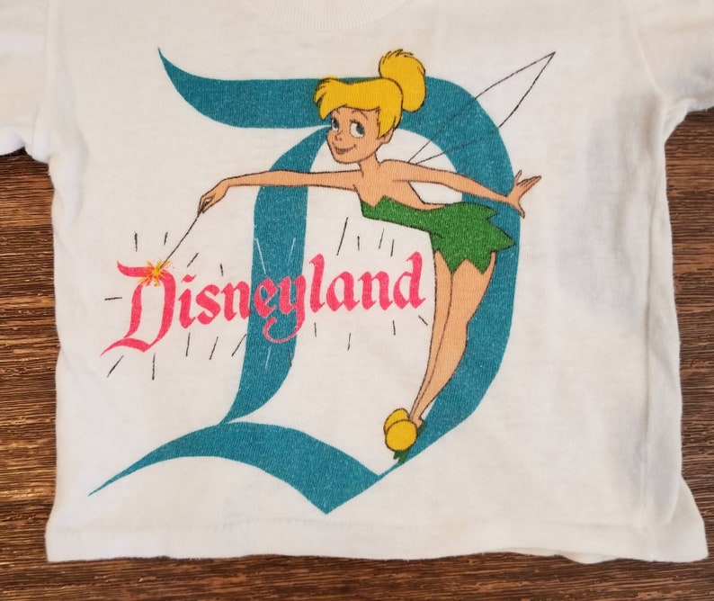 Vintage Tinkerbell Disneyland Child Tshirt Size 4 Walt Disney Productions