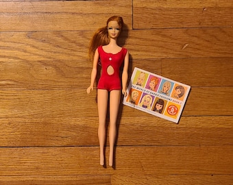 Vintage Stacey Twist N Turn Doll #1165 Titan Red Hair Bend Legs 1968 Mattel Barbie TNT