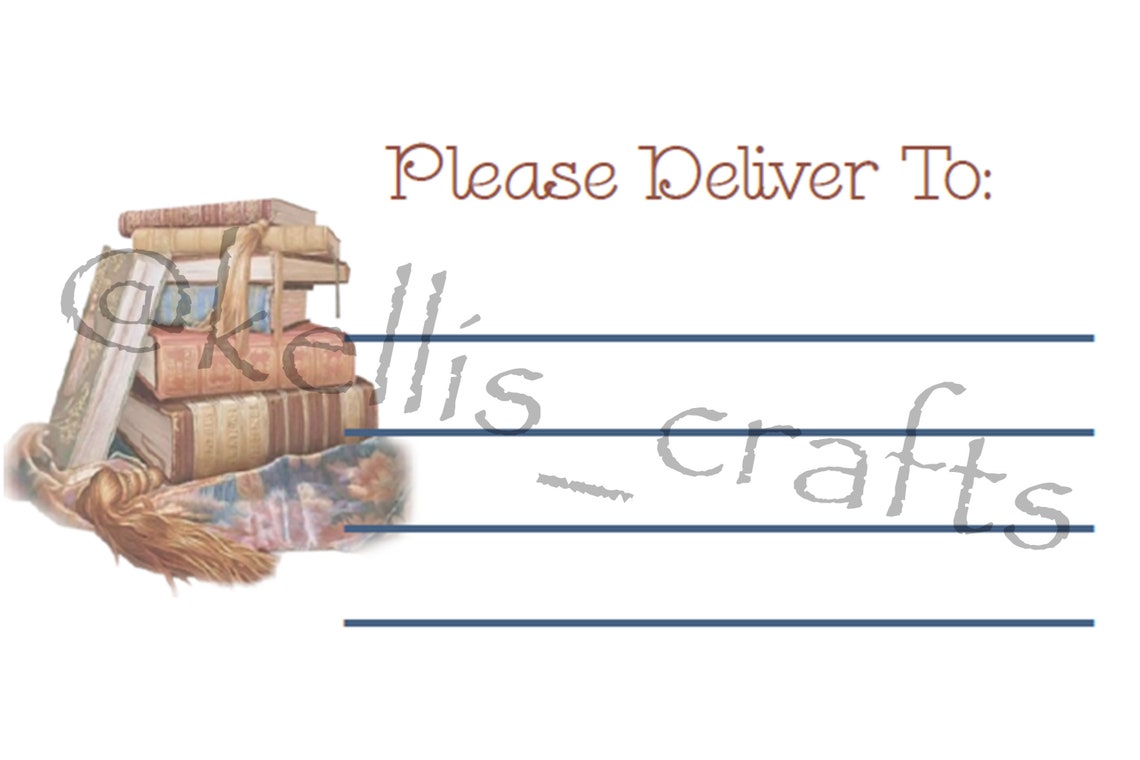 PDT Labels Bookstack2 Etsy