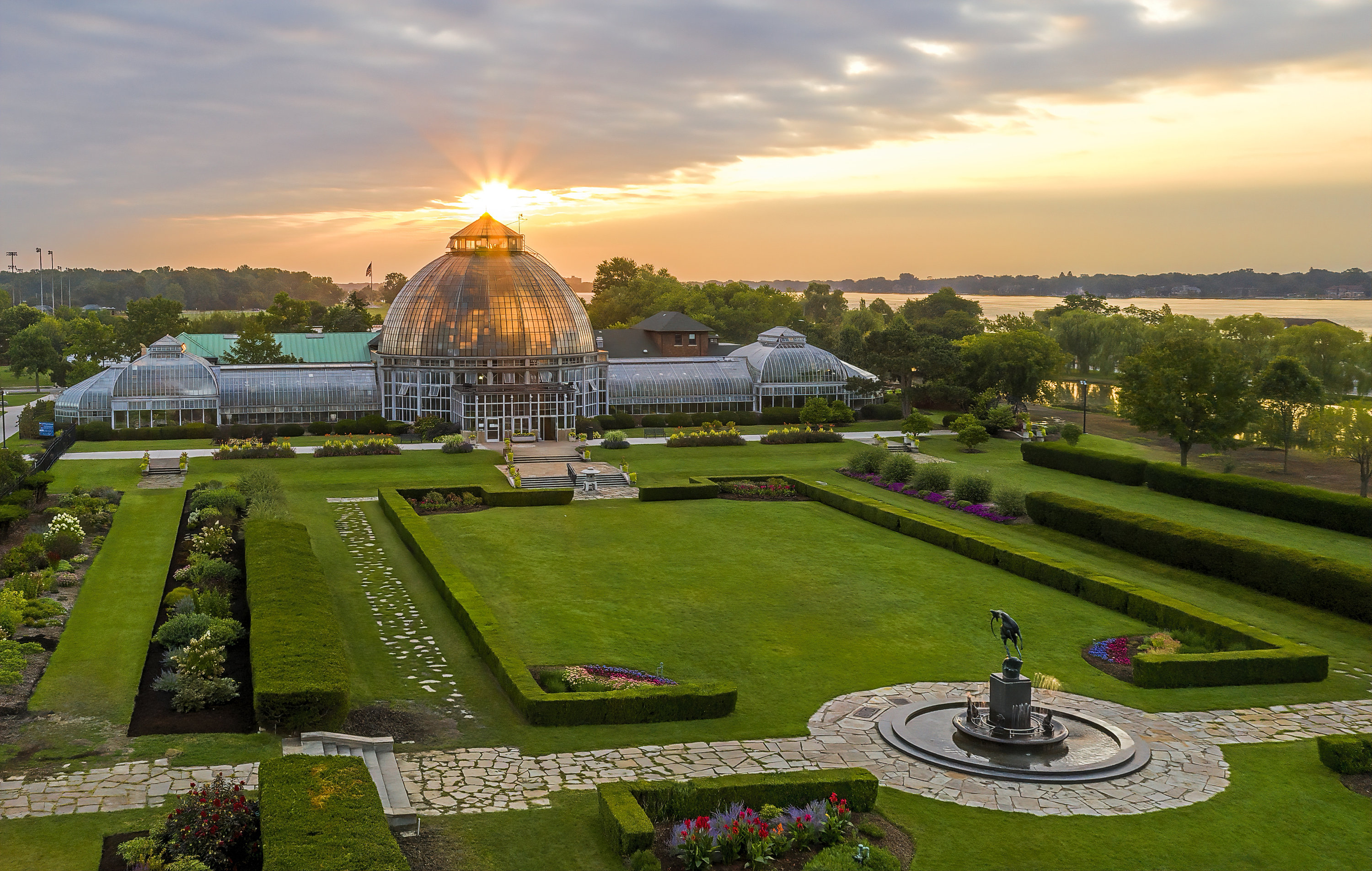 Belle Isle Conservatory Sunrise Photo Belle Isle Detroit Etsy