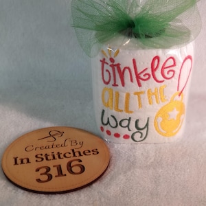 Tinkle All the Way - Embroidered Toilet Paper - Funny Holiday Gag Gift, Christmas Bathroom Decor, Festive Stocking Stuffer