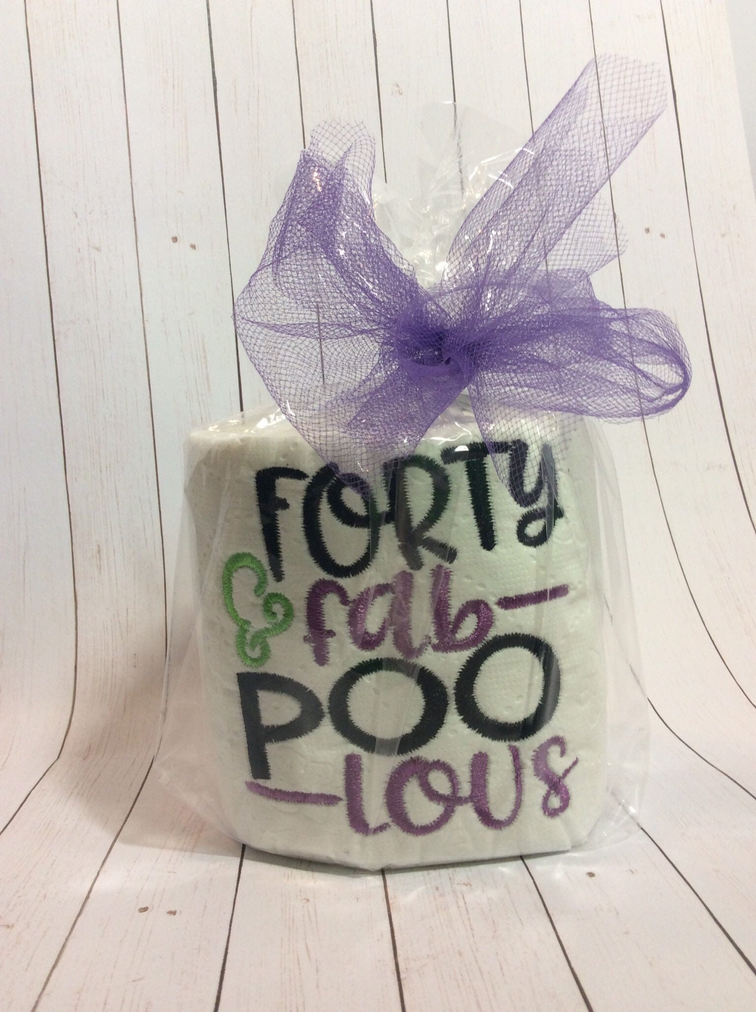 Embroidered Toilet Paper 40th Birthday Gag Gift 40th - Etsy