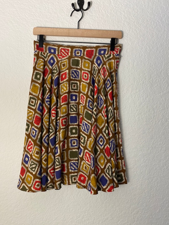 Vintage Evan Picone Rayon ethnic print skirt petit