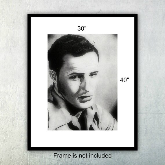 Marlon Brando Pencil Drawing Original Drawing Original Art | Etsy