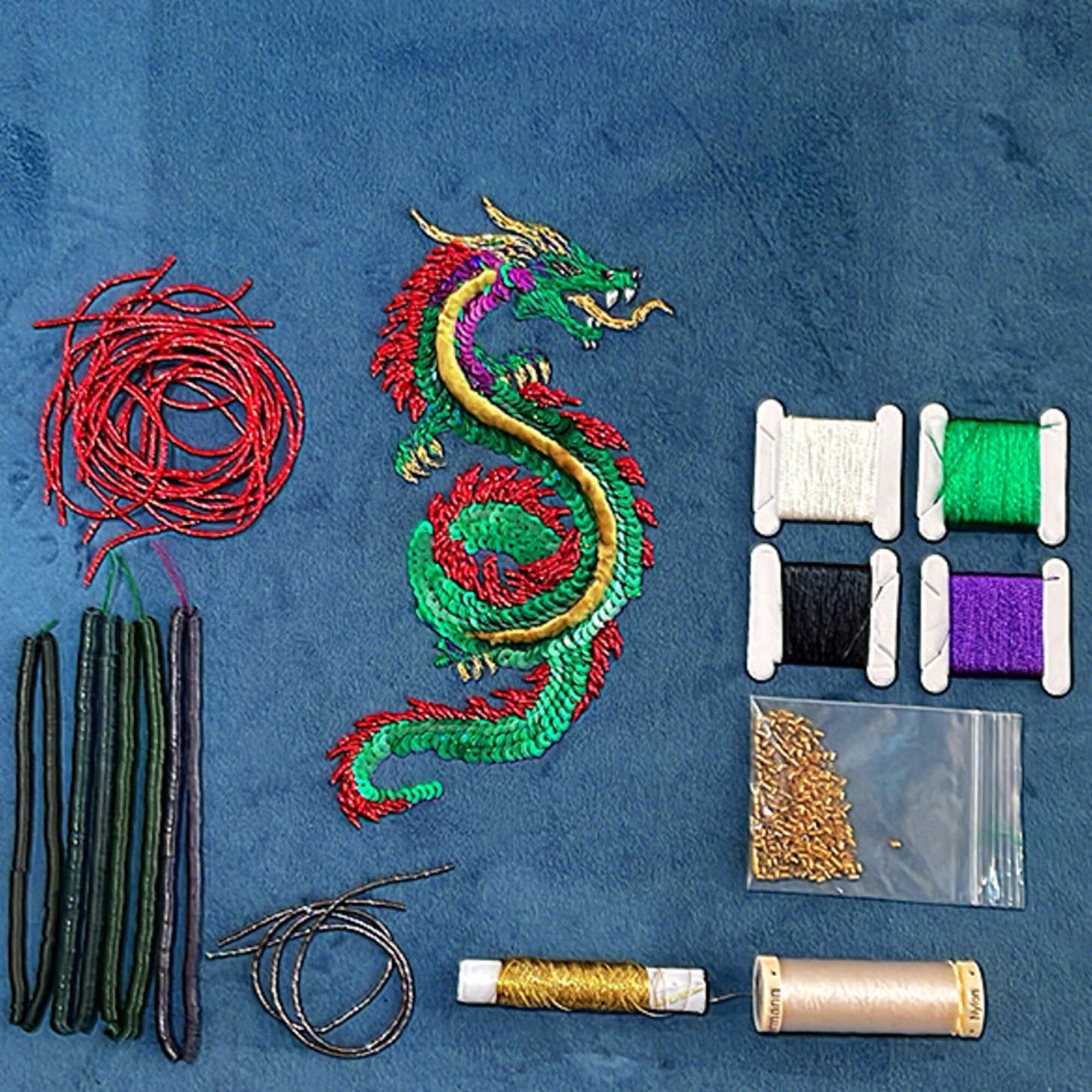 90s Embroidered Dragon Set