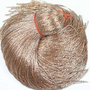 French Bullion Wire 0.7mm for Goldwork, Tambour, Luneville, Zardosi Embroidery, bag 10gram