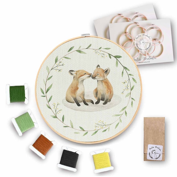 Patagonia Animals Embroidery Kit Watercolor Illustration Etsy