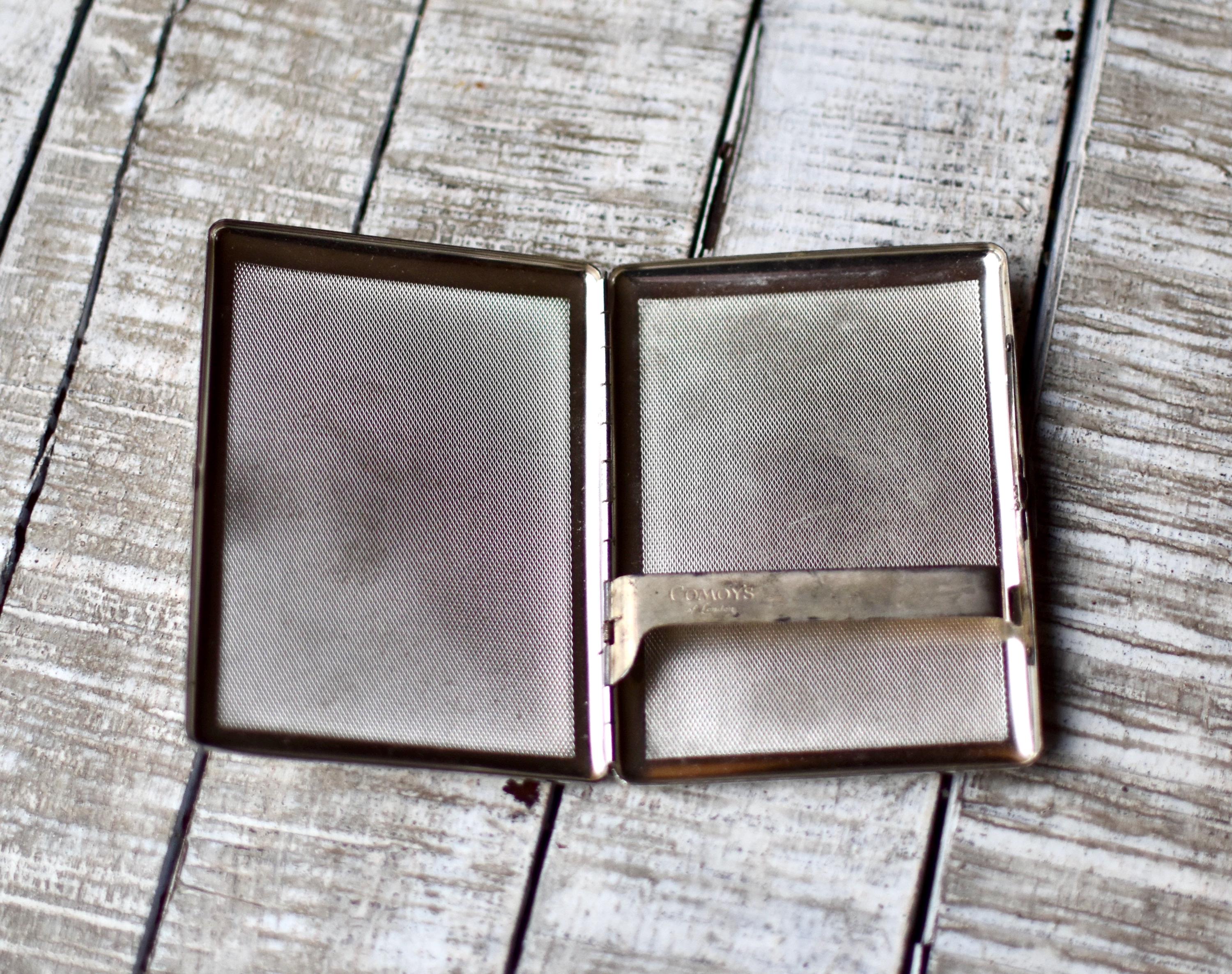 Vintage Silver Plated Cigarette Case Comoy’s London