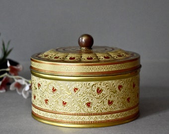 Vintage Tin Biscuit Box Pastry Gilded Box Home Decor Vintage Decor Pastry Shop Decor