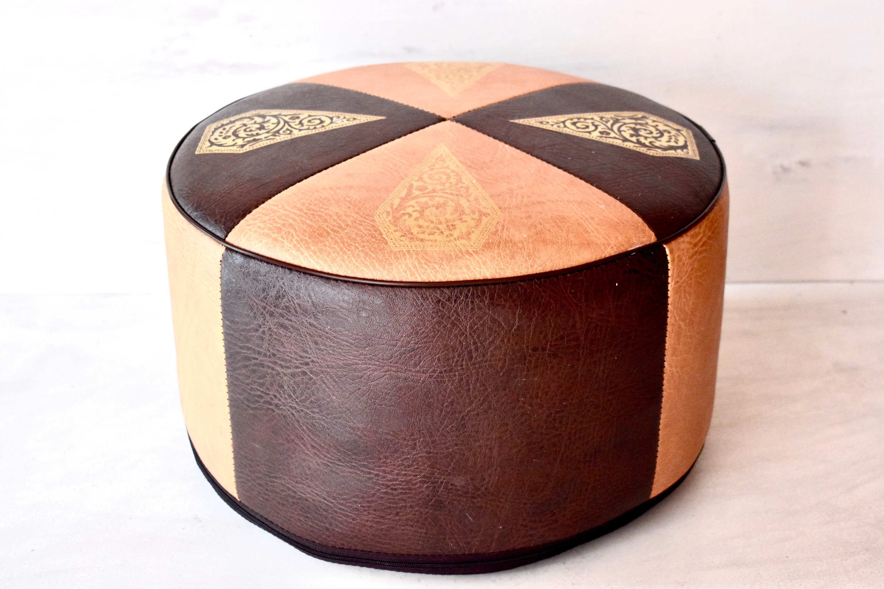 ヴィンテージ モロッコ レザー スツール タブレトカ オリエンタル