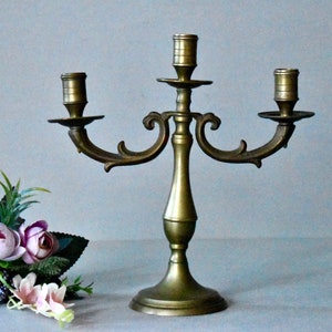 Vintage France Bronze Candlestick Holder Home Decor Rustic Decor  Baroque Candleholder