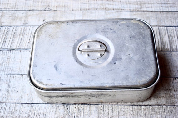 Vintage Military Aluminum Medical Box Vintage Medicine Tools Storage Box  Military Supply Camping Tools 