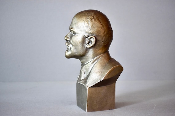 Buste Ancien De Lénine En Alliage D'aluminium - URSS 1983, Propagande Communiste