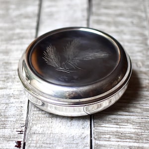 Vintage Silver Plated Jewelry Box Calegaro Italy Retro Trinkets Box