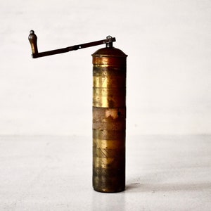Vintage Bulgarian Bronze Coffee Grinder Home Decor Rustic Decor Vintage Gift Home Decor Spices Mill