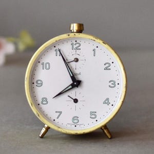 Vintage Alarm Clock Exact West Germany Table Clock Home Decor Table Vinntage Decor