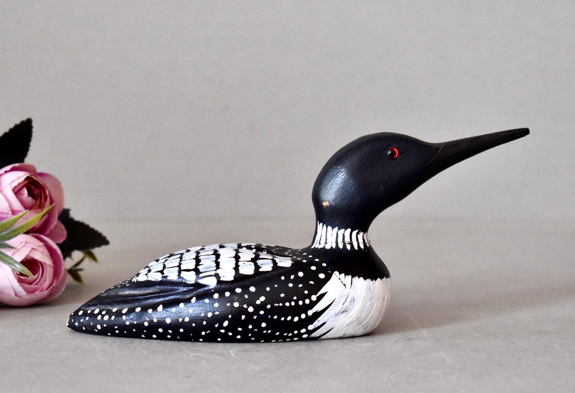 Vintage Renee Wickman Pine Wooden Duck Home Decor Table Decor Vintage Decor Vintage Figurine 