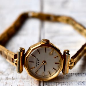 Antique Swiss Ladies Watch Wrist Women - Pontiac Watch Gilded Art Deco Women's Watch image 2