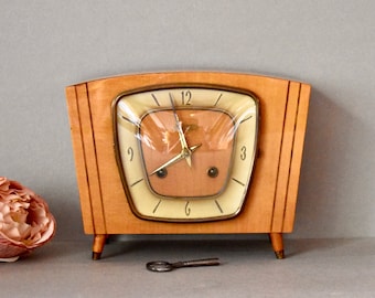 Vintage German Fireplace Clock Table Clock Home Decor Alarm Clock