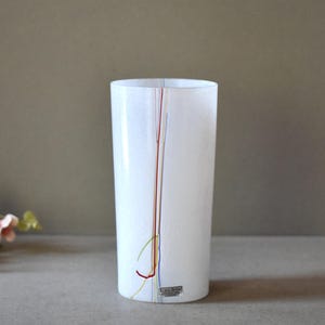 Glass Vase “ Rainbow “ Scandinavian Glass By Bertil Vallien Boda