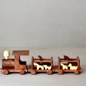 Vintage Wooden Toys Train Wooden Animals Wooden Train Composition