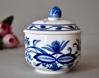 Zuccheriera in porcellana vintage Bavaria Blue Onion Porcelain Home Decor Table Decor Porcellana da collezione
