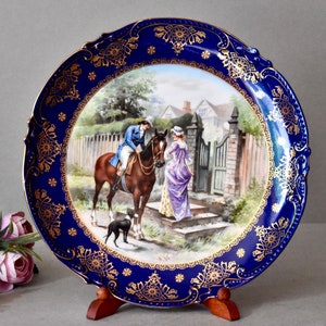 Antique Porcelain Plate Royal Vienna Porcelain Collectable Plate 19th. Century Porcelain