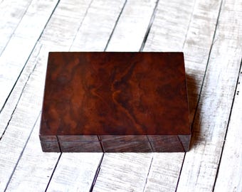 Caja de joyería de madera vintage, joyero, estuche de joyería, caja de madera para decoración del hogar