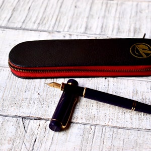 Vintage Fountain Pen Writers Gift Leather Cover Vintage Gift