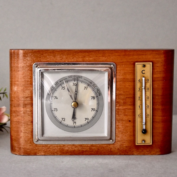 Vintage Wooden Barometer Meteorological Station Schiffsuhr Thermometer Nautical Decor Wall Decor Ship Barometer