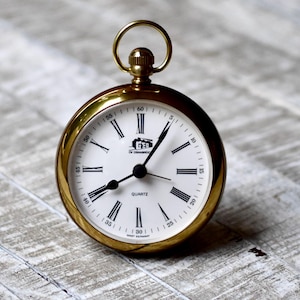 Vintage Brass Table Clock Clock Home Decor Quartz Clock
