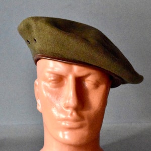 Vintage Belgium Army Barrett Hat A.B.L. Cofabeba Wool Military Hat