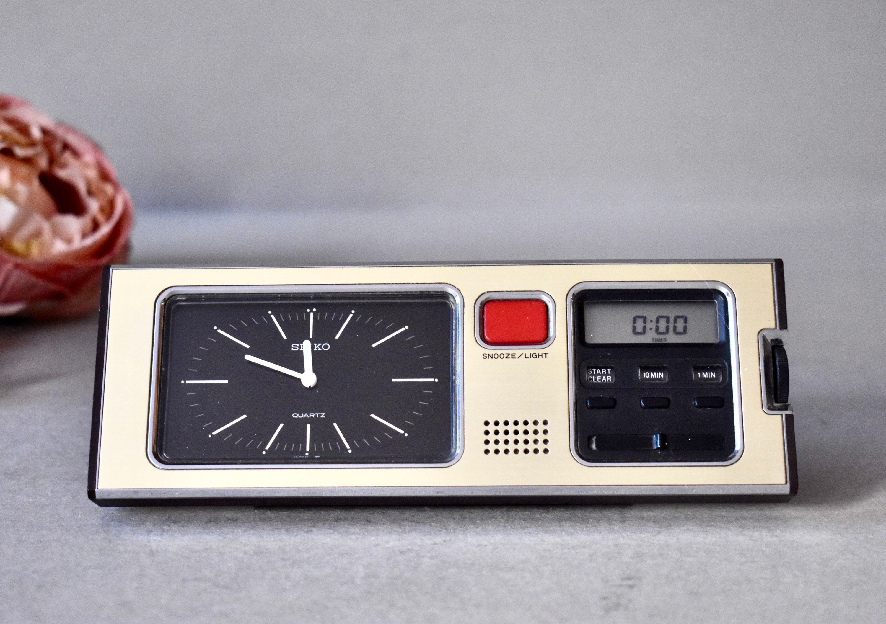 Vintage Clock Seiko SP 304 F Electronic Collectable Etsy