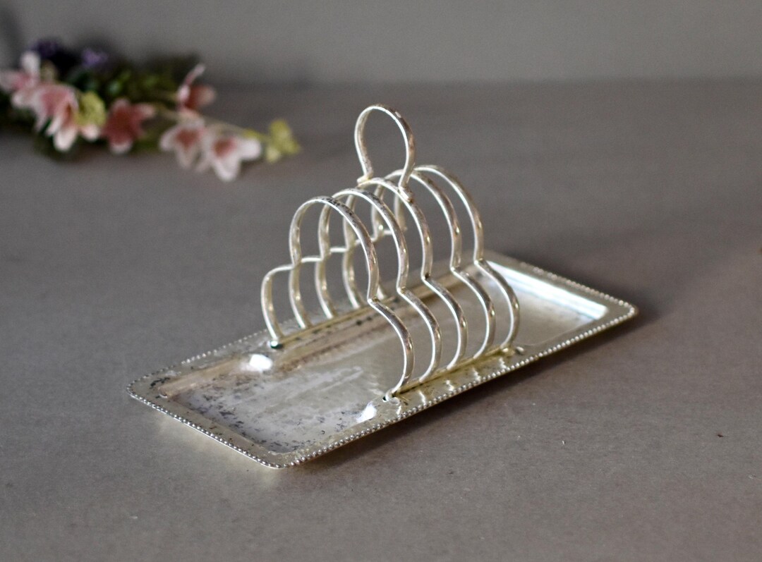 Vintage Silver Plated Toast Rack Serving Utensils Home Decor Antique ...